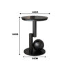 Modern Minimalist Black Small Side Table – Round Top Compact Sofa Side Table