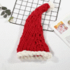 Red Knitted Santa Hat - Festive Holiday Decor Accessory