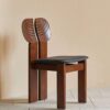 Modern Minimalist Wooden Design Leisure Chair – Dark Seat Living Room Chair