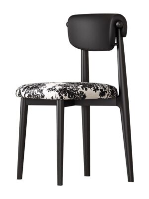 French Retro Dining Chair Black Frame