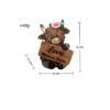 Cute Cartoon Cow Decor Figurine with Decorative Sign - Whimsical Home Accent Ornament