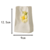 White Small Decorative Ornament With Two Yellow Flowers (12.5cm×9cm Size)