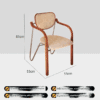 Modern Minimalist Wooden Armrest Fabric Leisure Chair – Light Seat Dining/Living Room Chair