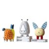 Three Cute Cartoon Decorative Doll Ornaments (Colorful Playful Designs)