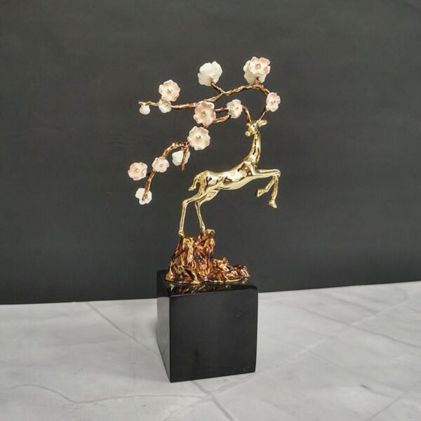 Golden Foil Decorative Tree with Black Base Golden Foil Decorative Tree Ornament (Black Base)