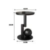 Modern Minimalist Black Small Side Table – Round Top Compact Sofa Side Table