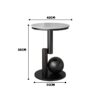 Modern Minimalist Black Small Side Table – Round Top Compact Sofa Side Table