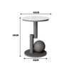 Modern Minimalist Small Side Table – Round Top Black Stand Compact Sofa Side Table
