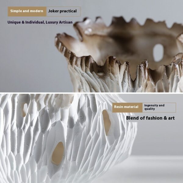 Textured Artistic Decorative Ornament (Mushroom-like Texture, Neutral Tone)