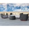 PE Gray Outdoor Leisure Furniture Set - Sofa & Side Table for Outdoor Spaces