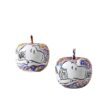 Pair of Patterned Apple-Shaped Decorative Ornaments (Cute Styling)