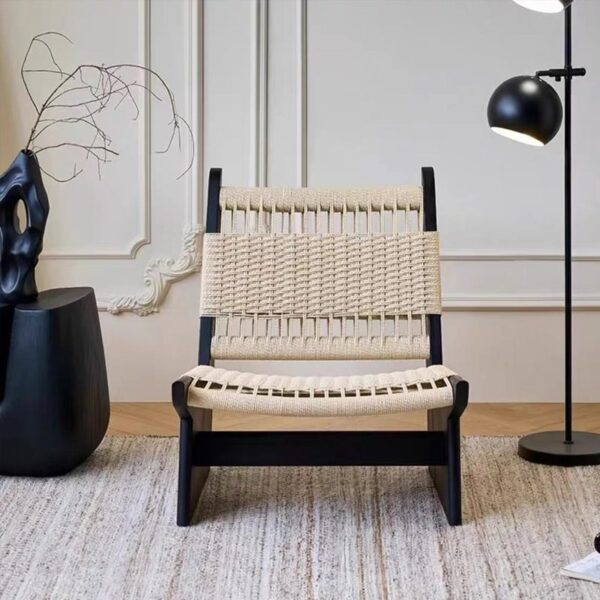 Woven Material Modern Casual Chair (Stylish Indoor Decor Seating)