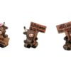 Rustic Cow Figurine Set - Farmhouse Style Home Decor Ornaments
