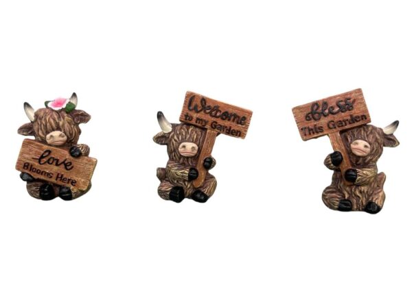 Rustic Cow Figurine Set - Farmhouse Style Home Decor Ornaments