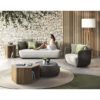 Modern Gray Leisure Home Furniture Set - Sofa & Coffee Table for Living Space