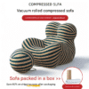 Black and White Striped "Mother's Embrace" Lounge Chair (Compressed Packaging Version With Packaging Instructions) – Italian Minimalist Leisure Sofa