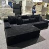Black Modular Sectional Sofa (Showroom Display Version) – Modern Minimalist Flexible Furniture