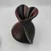 Creative Black-Red Pleated Shape Vase – Artistic Flexible Material Flower Vessel
