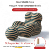Black and White Striped "Mother's Embrace" Lounge Chair (Compressed Packaging Version With Packaging Instructions) – Italian Minimalist Leisure Sofa