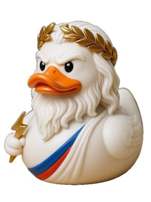 Creative God-style Duck Decorative Ornament – Humorous Ceramic/Resin Figurine