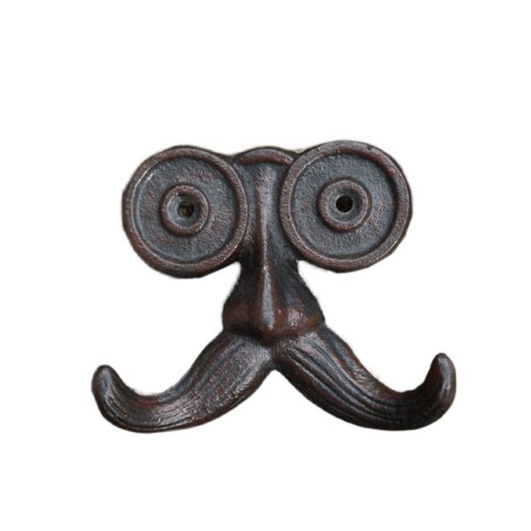 Black Fun-shaped Decorative Hook | Mustache + Double-circle Creative Wall Ornament Black Fun-shaped Decorative Hook (Mustache + Double-circle Decor Style) – Creative Wall Ornament