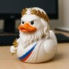 Creative God-style White Duck Decorative Ornament – Humorous Ceramic/Resin Figurine