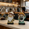 Coffee Gnome Figurine, Resin Coffee Lover Statue