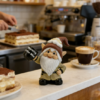 Coffee Gnome Figurine, Resin Coffee Lover Statue