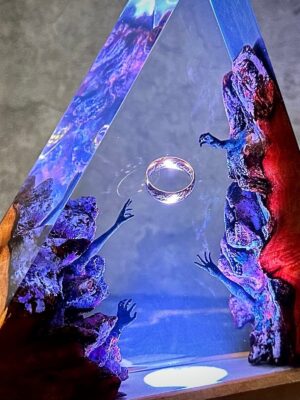 Lord of the Rings Resin Night Light, Handmade Epoxy Resin Lamp