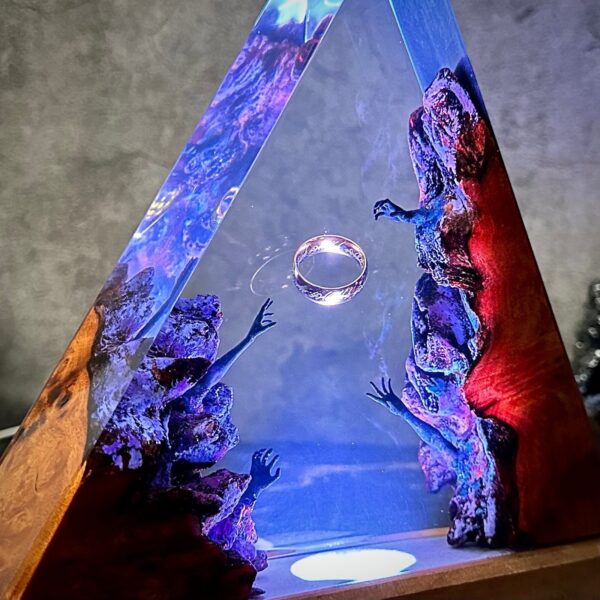 Lord of the Rings Resin Night Light, Handmade Epoxy Resin Lamp