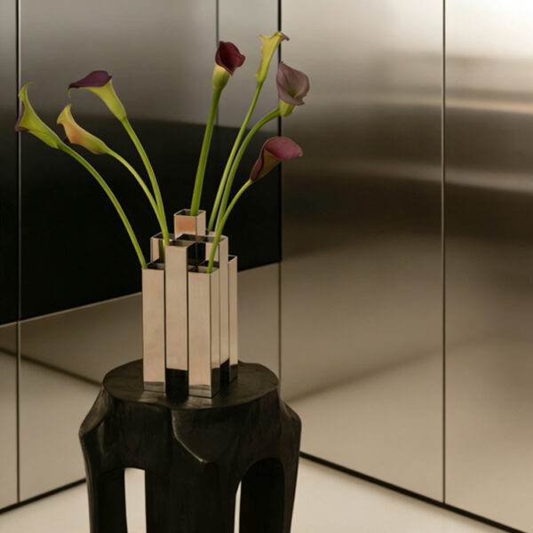 Modern Stainless Steel Vase – Minimalist Home Decor