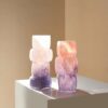 Stacked Gradient Glass Vase, Handmade Decorative Flower Vase