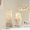 Stacked Gradient Glass Vase, Handmade Decorative Flower Vase