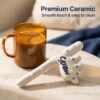 Ceramic Funny Coffee Mug with Paw Print Straw, Cute Ins Style Creative Drinking Cup Set, Handmade Novelty Gift for Women