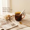 15 Ceramic Funny Coffee Mug with Paw Print Straw, Cute Ins Style Creative Drinking Cup Set, Handmade Novelty Gift for Women