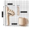 16 Ceramic Funny Coffee Mug with Paw Print Straw, Cute Ins Style Creative Drinking Cup Set, Handmade Novelty Gift for Women