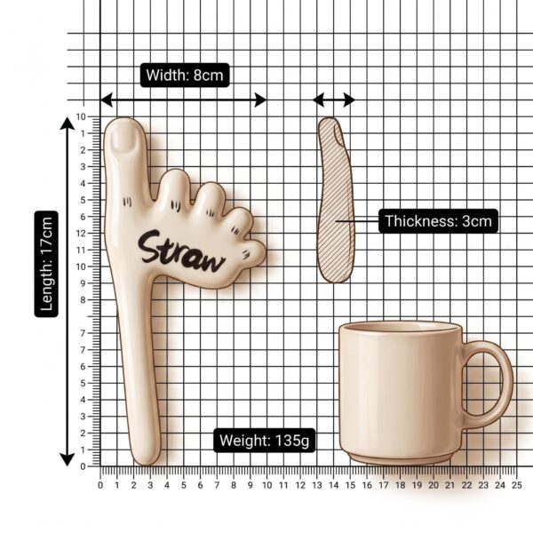 16 Ceramic Funny Coffee Mug with Paw Print Straw, Cute Ins Style Creative Drinking Cup Set, Handmade Novelty Gift for Women