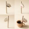 17 Ceramic Funny Coffee Mug with Paw Print Straw, Cute Ins Style Creative Drinking Cup Set, Handmade Novelty Gift for Women