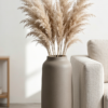 "Tall & Tactile" – European Matte Ceramic Floor Vase with Pampas Grass Styling