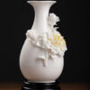 "Bouquet Whisper" – Ceramic Bouquet-Shaped Flower Vase with Ribbon Detail