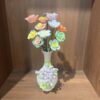 "Bouquet Whisper" – Ceramic Bouquet-Shaped Flower Vase with Ribbon Detail