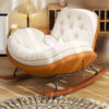 Nordic upholstered rocking chair, Penguin Rocker, wholesale furniture view 1