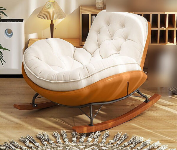 Nordic upholstered rocking chair, Penguin Rocker, wholesale furniture view 1