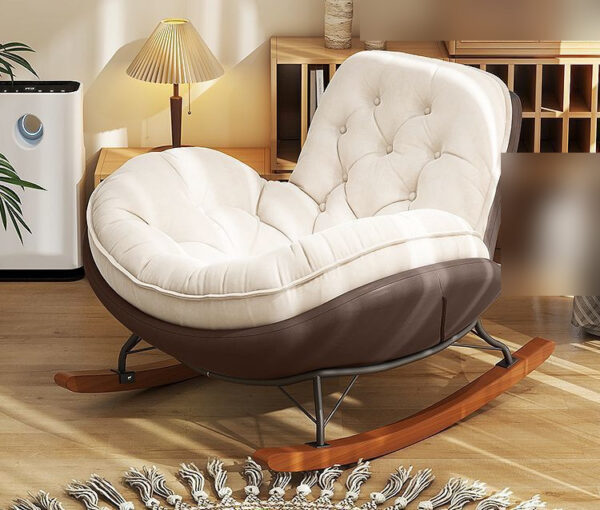 Nordic upholstered rocking chair, Penguin Rocker, wholesale furniture view 3