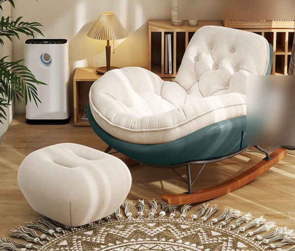 Nordic upholstered rocking chair, Penguin Rocker, wholesale furniture view 6