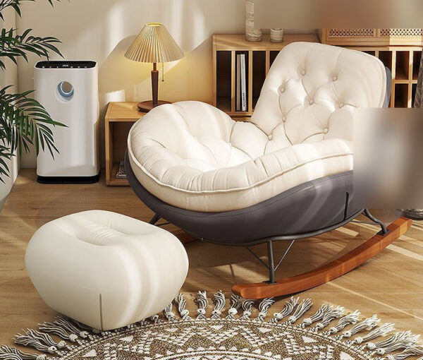 Nordic upholstered rocking chair, Penguin Rocker, wholesale furniture view 7