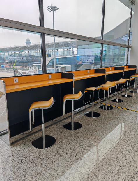 Airport Terminal Charging Bar Counter project photo