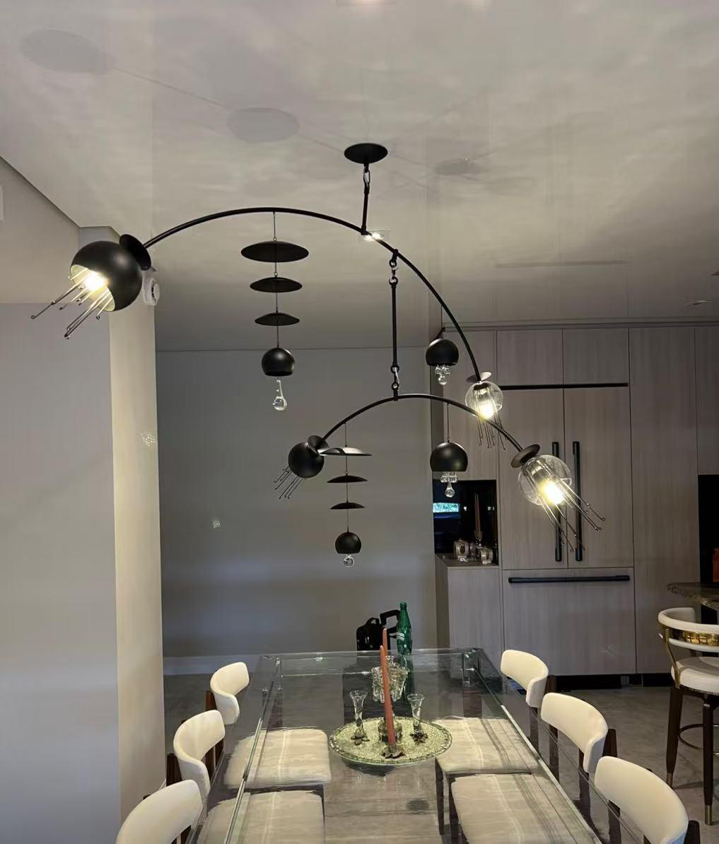 Black Aluminum Matte Adjustable Dining Pendant Light project photo