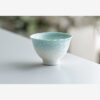 Crystal Glaze Flower Rim Tea Cup – Ice Blue Gongfu Cup