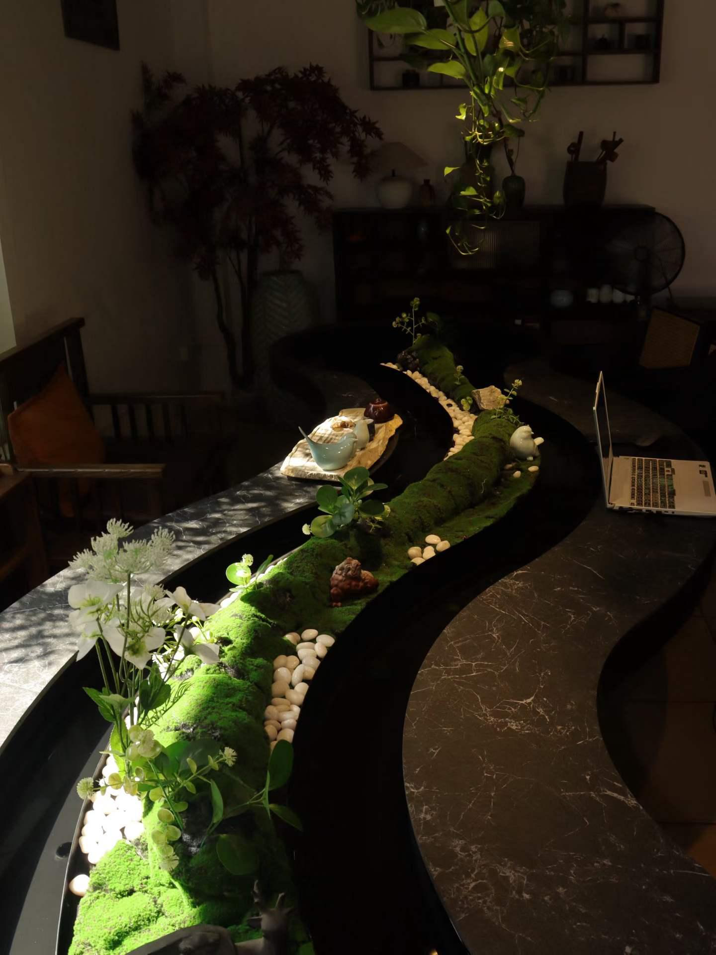 Handcrafted New Chinese Style Flowing Water Table project photo